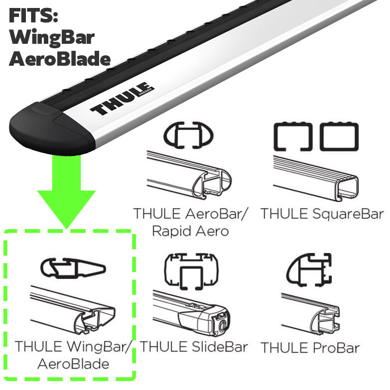 Roof Rack Antenna Mount Kit for Thule Cross Bars - Kit A - Zinc Plated Top