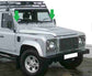 Windscreen Bracket Protector Covers - Zambezi Silver - for Land Rover Defender