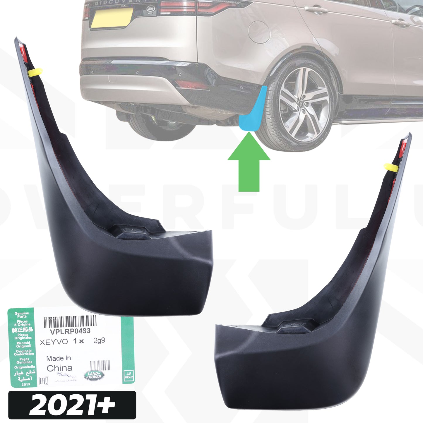 Genuine REAR Mudflaps for Land Rover Discovery 5 facelift 2021+