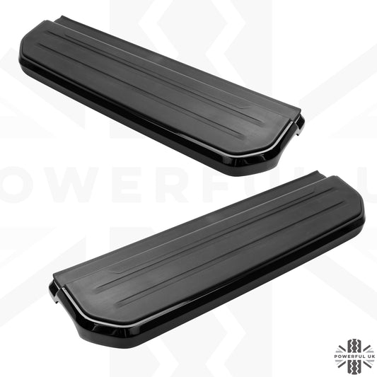 2 x Replacement Side Step 'Foot Plates' for Land Rover Defender L663(90) - Black