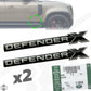 2x Genuine 'DEFENDER X' Badge for Land Rover Defender L663