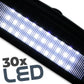 LED Rear Number Plate Light - Black Plastic - for Land Rover Defender