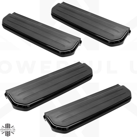 4 x Replacement Side Step 'Foot Plates' for Land Rover Defender L663 (110&130) - Black