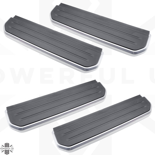 4x Replacement Side Step 'Foot Plates' for Land Rover Defender L663 (110&130) - Silver