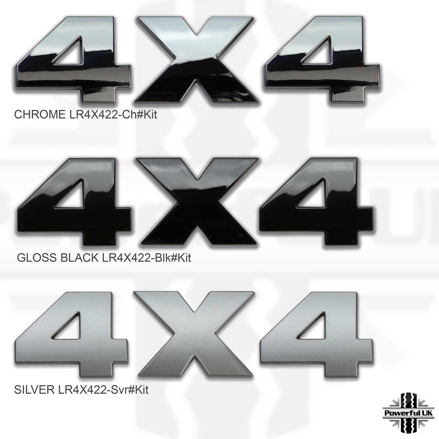 '4X4' Lettering Kit - Silver