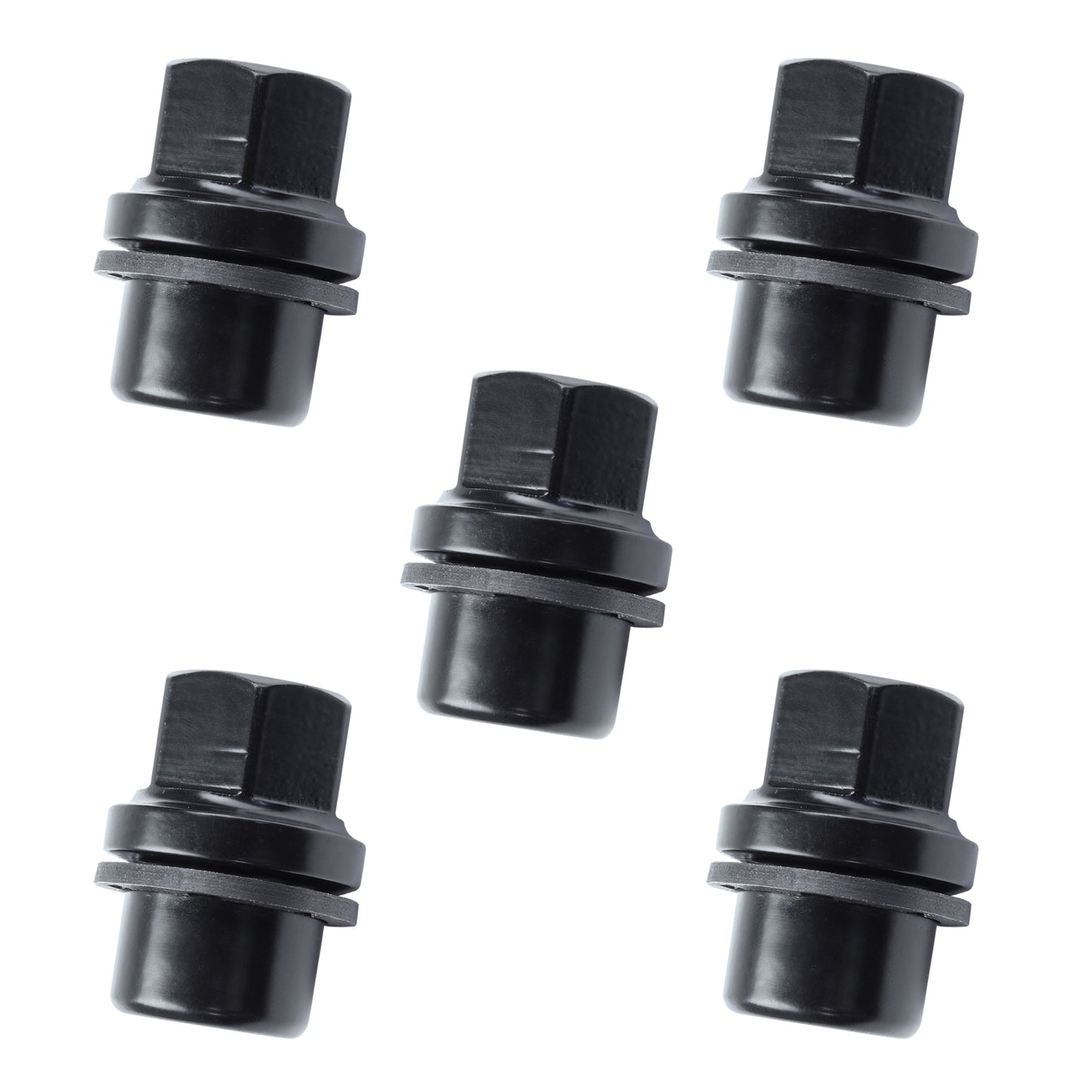 Black Alloy Wheel Nuts 5pc kit for Land Rover Discovery 1 - Alloy wheel type