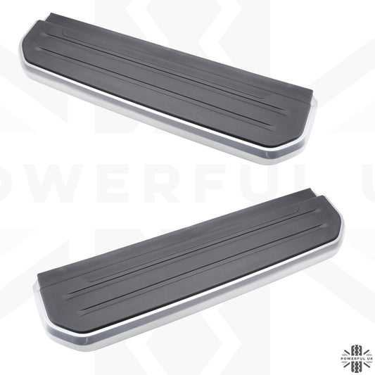 2x Replacement Side Step 'Foot Plates' for Land Rover Defender L663(90) - Silver