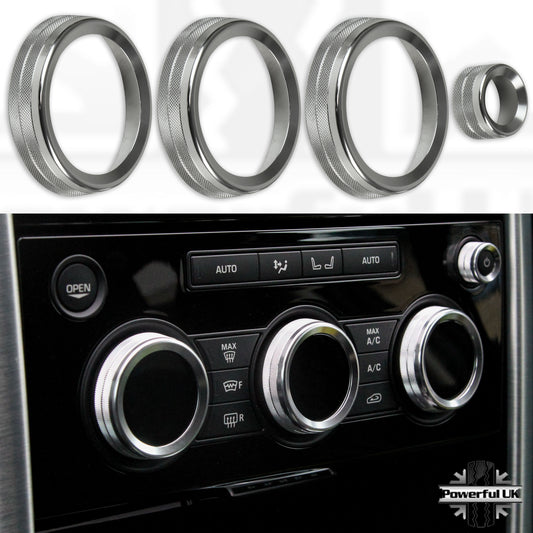 Climate Control Trim Kit Set in Silver for Land Rover Discovery 5 L462