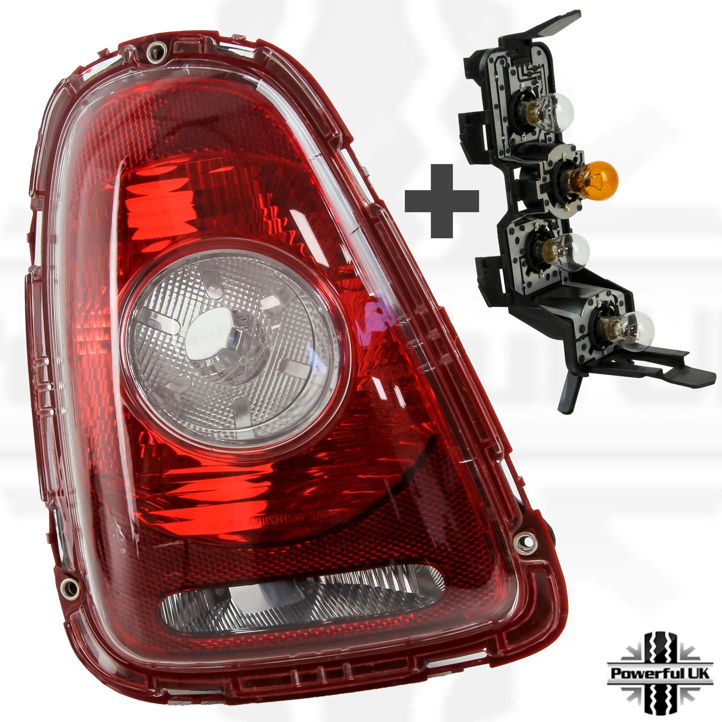 Rear Light Assembly + Bulbs - Early type + Clear Indicator - LEFT - for BMW Mini (R56/R57)