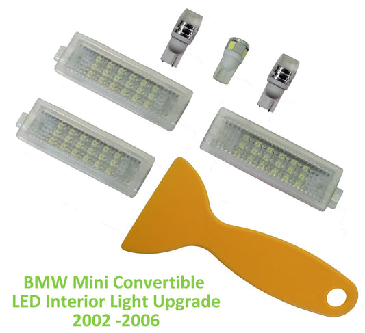 LED Interior Light upgrade Kit for BMW Mini Convertible (R52) One / Cooper / S