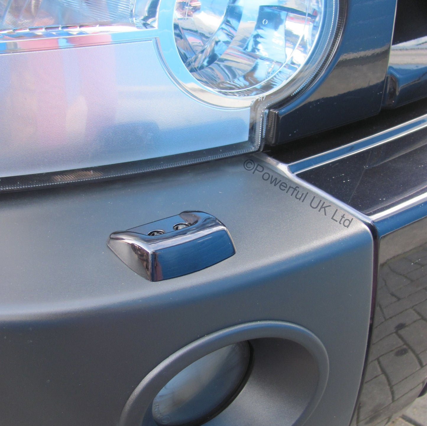 Headlight Washer Jet Covers in Buckingham Blue for Land Rover Discovery 3