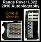 Grille+Vents "Autobiography Style" for Range Rover L322 2010+ - Black/Chome/Silver