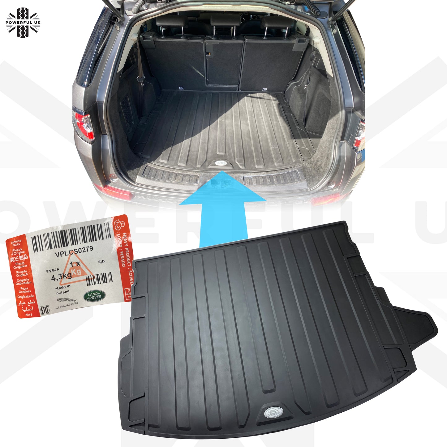Genuine Rubber Boot Liner Mat for Land Rover Discovery Sport
