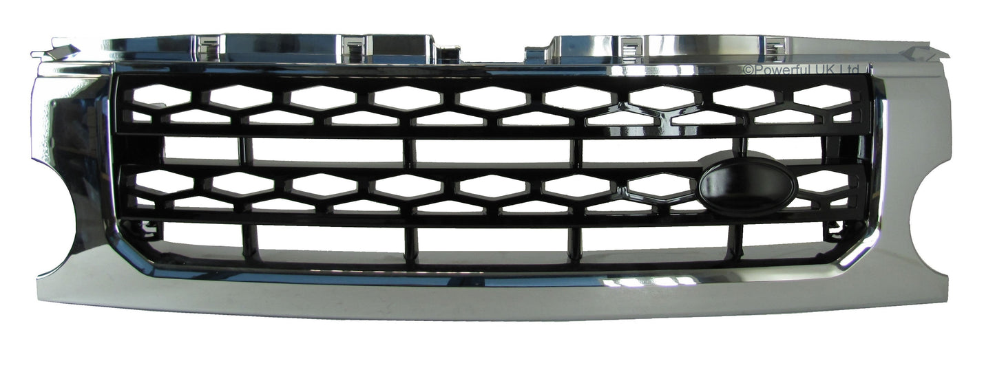 Front Grille for Land Rover Discovery 3 - Disco 4 look - Chrome / Black