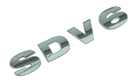 Tailgate Lettering "SDV6" - Chrome - for Land Rover Discovery 3 & 4