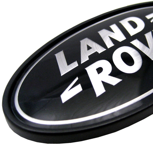 Genuine Rear Badge - Black & Silver - for Land Rover Defender