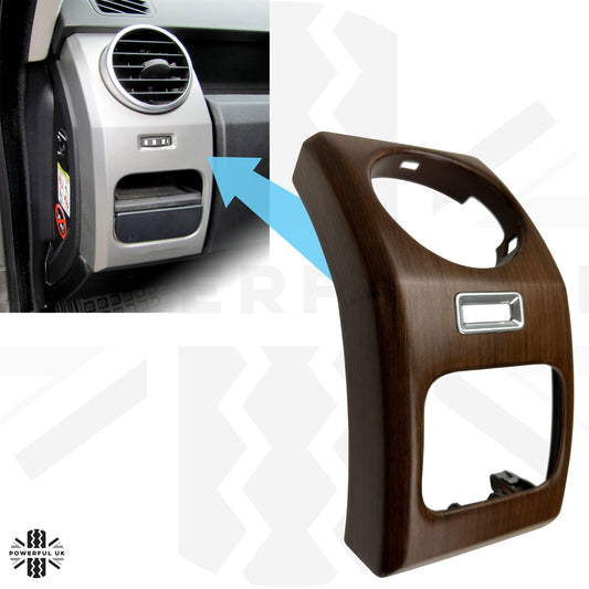 GEnuine Dashboard End Panel in Walnut Veneer for Land Rover Discovery 3 - Left