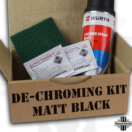 De-chroming paint kit - Matt Black