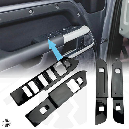Window Switch Surround Trim - Gloss Black - for Land Rover Defender L663 LHD