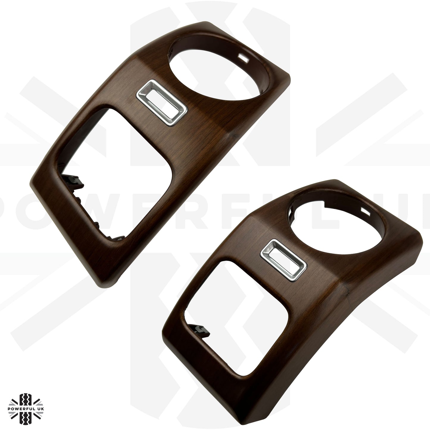 GEnuine Dashboard End Panels in Walnut Veneer for Land Rover Discovery 3 - Pair