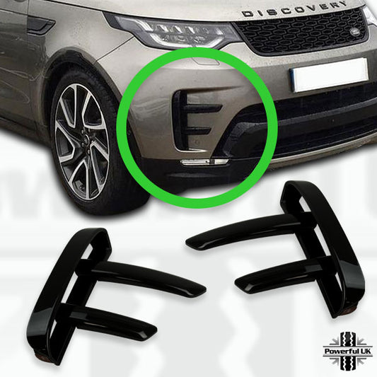 Front Bumper 6 pc Blade Kit - Gloss Black - for Land Rover Discovery 5 (2017-20)