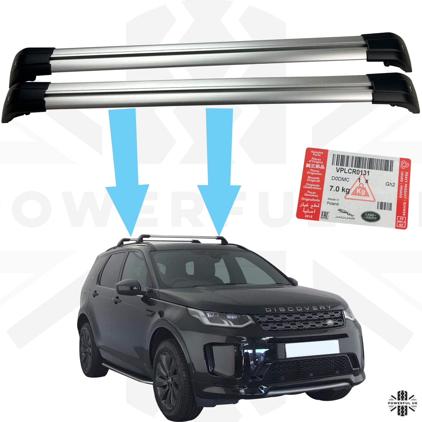 Genuine Roof Cross Bar Kit for Land Rover Discovery Sport