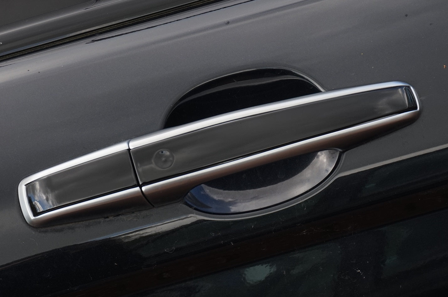 Door Handles Skins in Black+Silver for Range Rover Evoque "Autobiography Style"