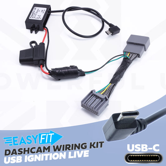 Dash Cam Hardwire Kit For Range Rover Evoque 1 with EARLY overhead console - USB-C
