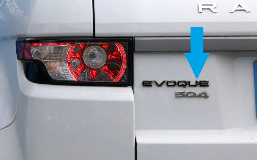 Genuine "EVOQUE SD4" Rear Badge - Black & Chrome for Range Rover Evoque