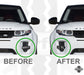 Front Bumper DUMMY Fog Lamps - BLACK - for Range Rover Evoque PAIR