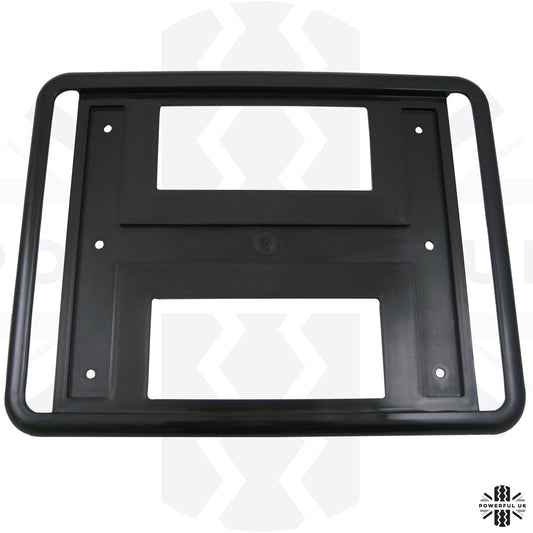 Square Rear Number Plate Surround for Land Rover Defender - Black