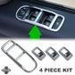 Interior Window Button Switch Trims (4pc) in Silver  for Land Rover Freelander 2