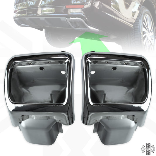 Exhaust Tailpipes Kit for Range Rover L322 "Exterior Design Pack"  Rear Bumper