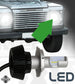 H4 LED 4000 LM Headlight bulbs - White - for Land Rover Defender  - PAIR