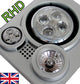 Chrome/Clear Light Kit for Land Rover Defender SVX grille