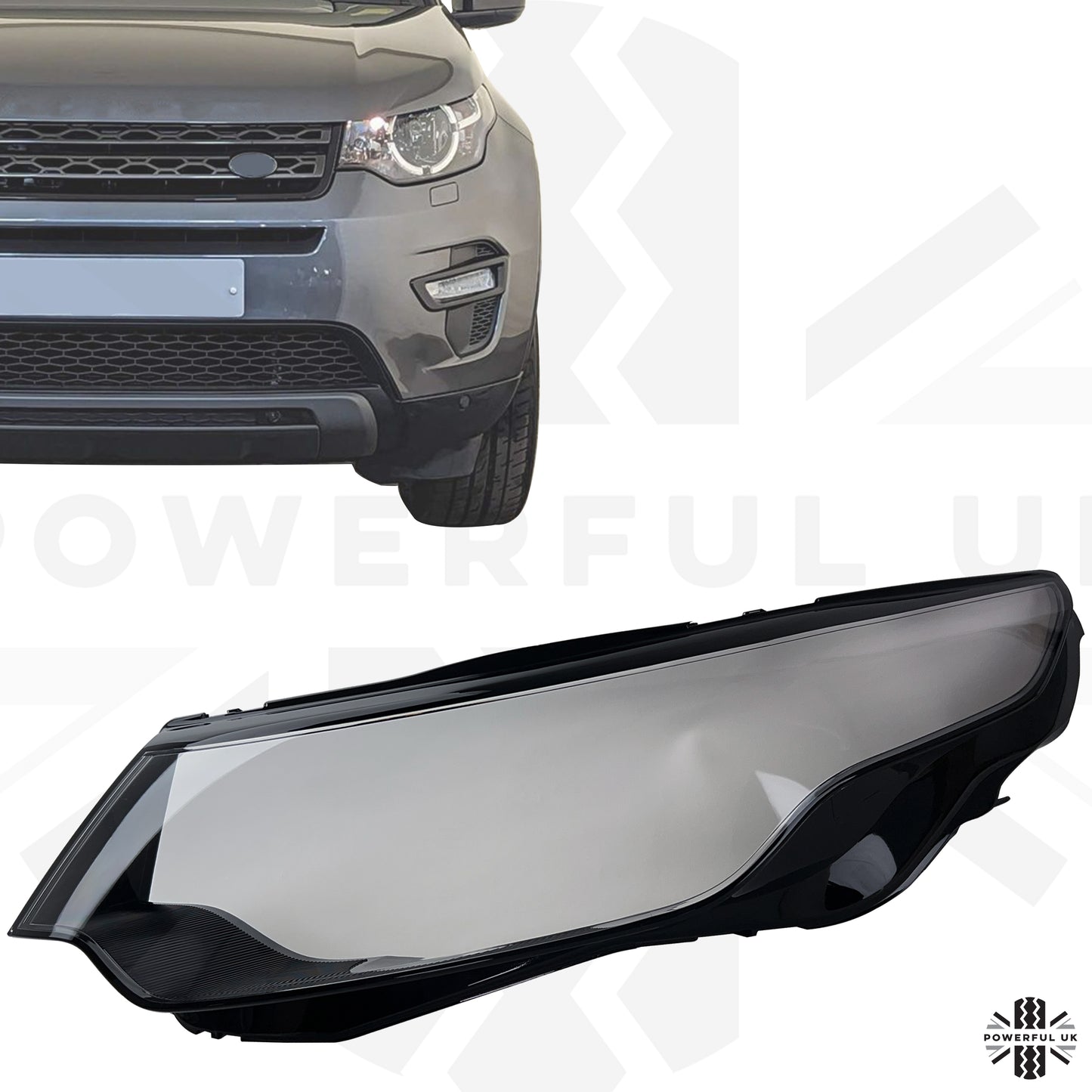 Replacement Headlight Lens for Land Rover Discovery Sport 2014-19 - LH
