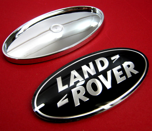 Black & Silver Badge on Chrome Plinth for Range Rover L322 2010