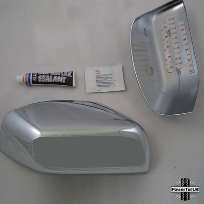 Top Half Mirror Covers for Land Rover Freelander 2 (07-09 Mirrors) - Chrome