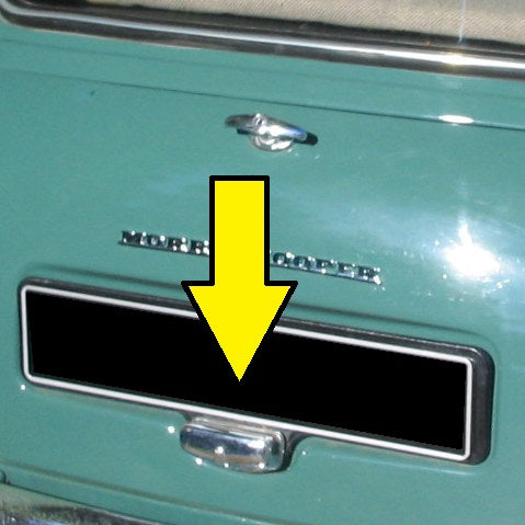 Austin Morris Mini Stainless Steel Rear Number Plate Lamp