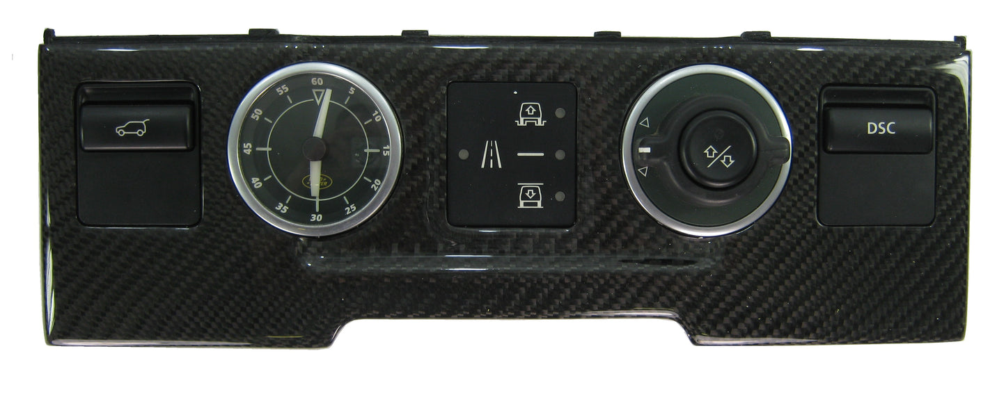 Clock Fascia Panel - Black Carbon for Range Rover L322