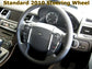 Clearance - Retrimmed Steering Wheel - Black Napa Leather / Perforated for Range Rover Sport 2010 / Discovery 4 - Quality Grade B