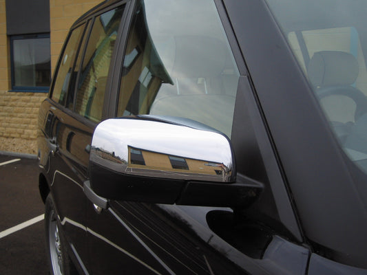 Top Half Mirror Covers for Range Rover L322 (05-09 Mirrors) - Chrome