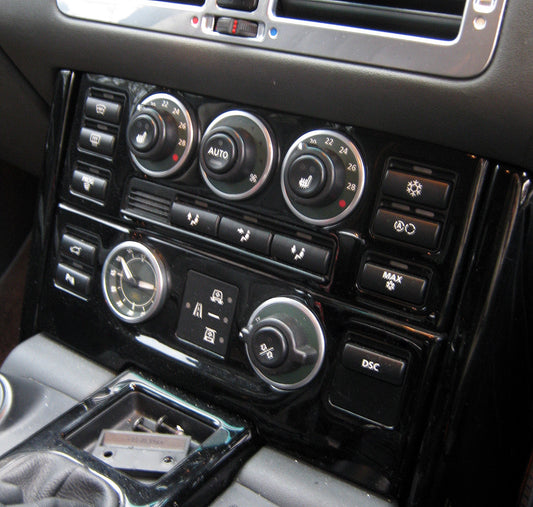 Center Controls Facia Kit (2pc) for Range Rover L322 - Black Piano