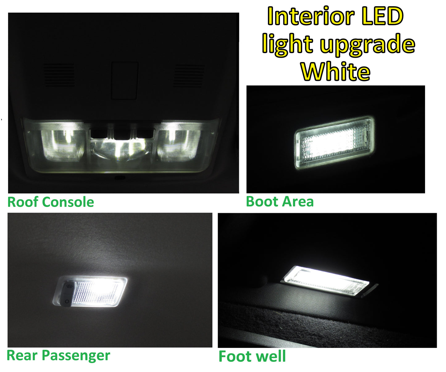 Full LED White Interior Light Kit for Range Rover Sport (9pc) 2005-2013