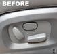 Interior Seat Button Covers (4 pc) - Silver & Black - for Jaguar XF