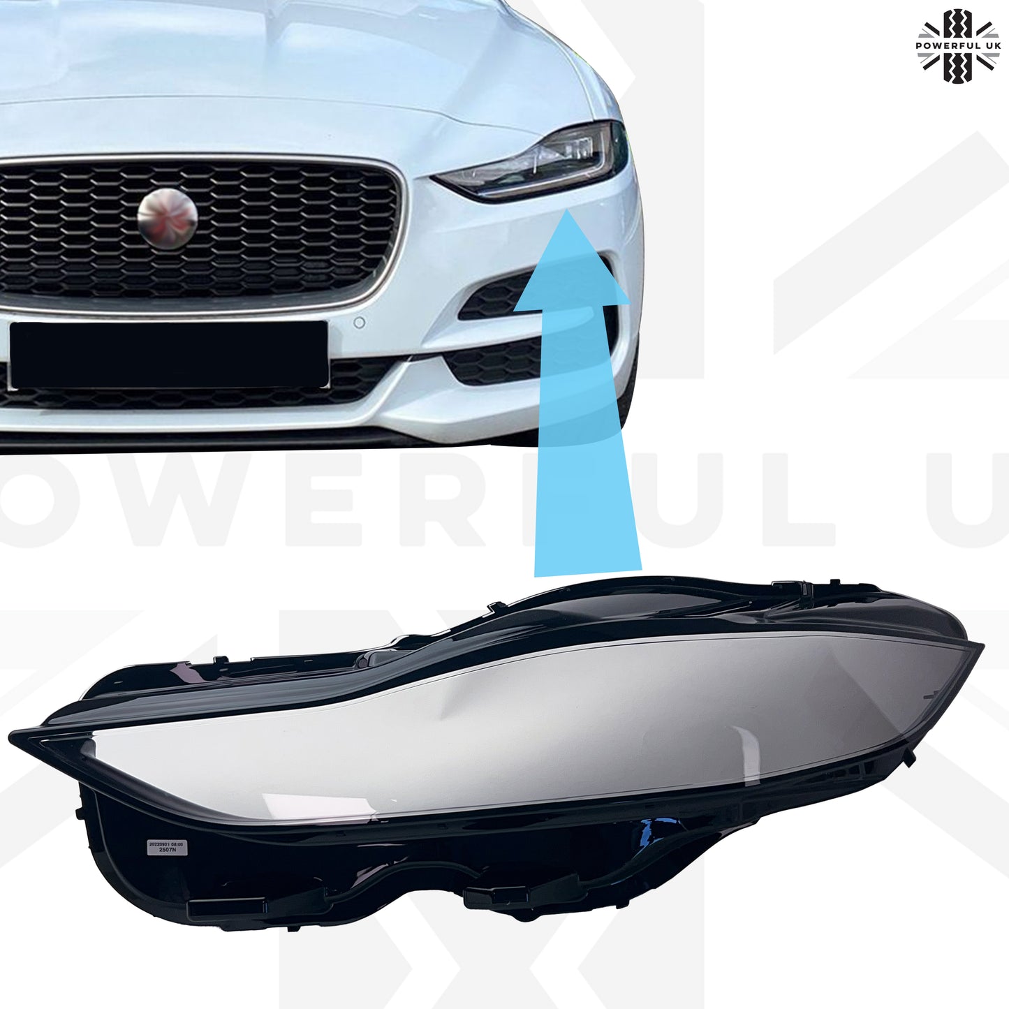Replacement Headlight Lens for Jaguar XE 2019+ - LH