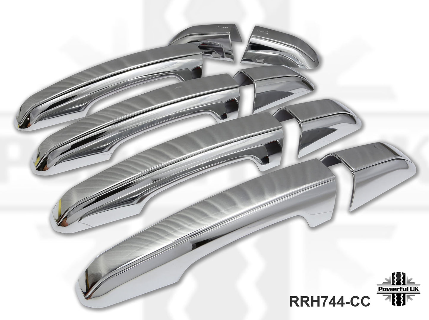 2pc "Autobiography Style" Door Handle Covers for Range Rover Sport L494 - Chrome/Chrome