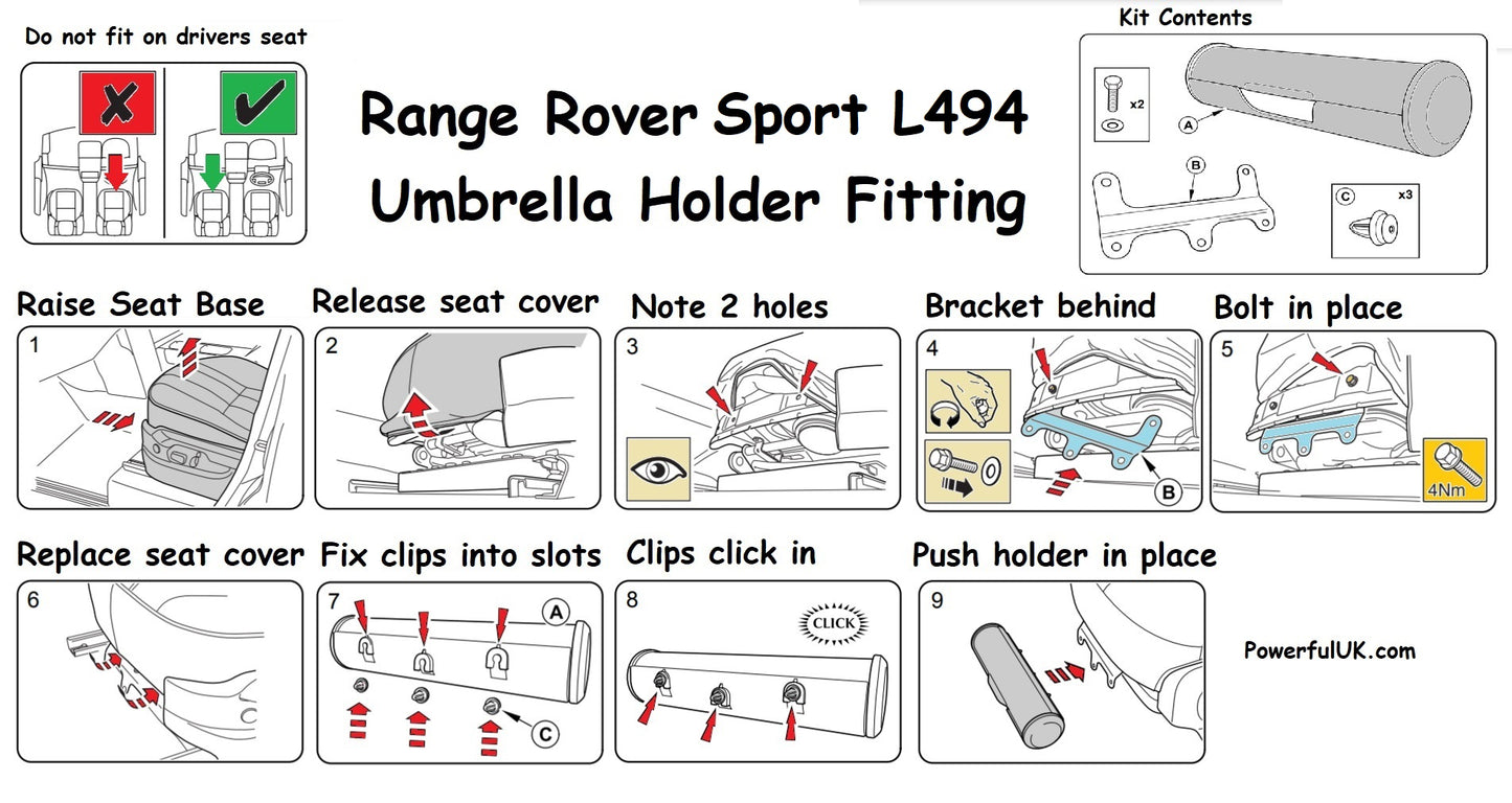 Umbrella Holder for Range Rover Sport L494