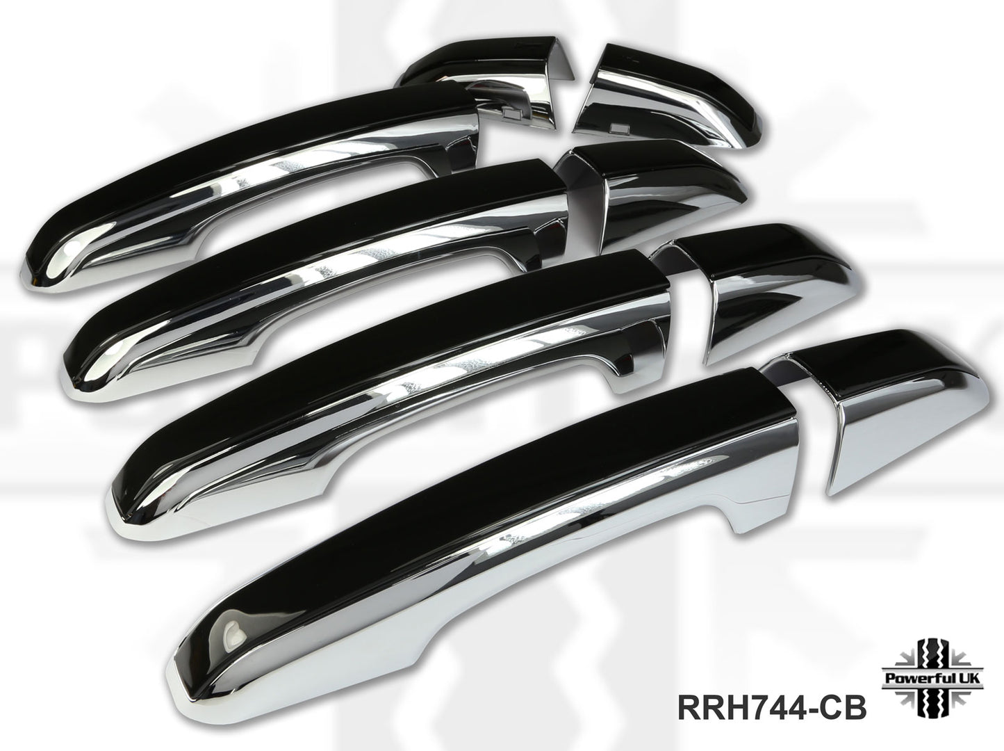 2pc "HSE Luxury Style" Door Handle Covers for Land Rover Discovery Sport - Chrome/Black