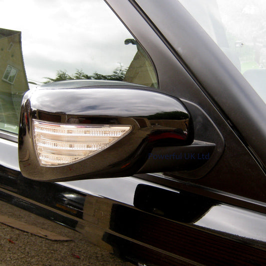 Full Mirror Covers With LED for Range Rover Sport (05-09 Mirrors) - Gloss Black